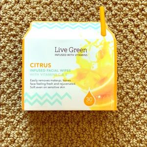 Live Green Citrus Infused Facial Wipes